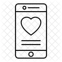 Liebes App Liebesanwendung Smartphone Symbol