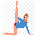 Liegendes Bein Yoga Pose Flexible Figur Symbol