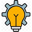 Lightbulb Gear Idea Icon