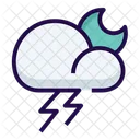 Night Storm Thunderstorm Icon