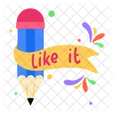 Like It Stationery Writing Pencil Icon