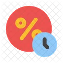 Limited Offer Sale Time Percentage Icon