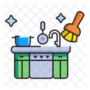 Limpieza De Cocina Icono