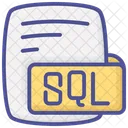 Sql Estruturado Query Linguagem Cor Contorno Estilo Icone Ícone