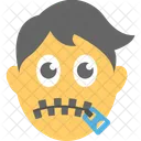 Emoji Zipper Mouth Icon