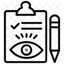 List Monitoring Analysing Reviewing Icon