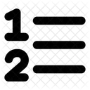 List Numbers Menu Icon