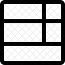 Cuadricula De Lista De La Barra Lateral Inferior Icono