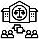 訴訟、裁判所、調停 アイコン