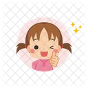 Girl Thumbs Up Avatar Icon