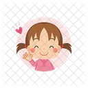 Girl Avatar Ok Icon