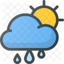 Lluvia Nube Dia Icono