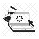 Loading notebook monochrome  Icon