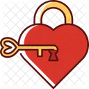 Lock Key Romance Romantic Icon