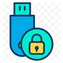 Data Security Lock Secure Pendrive Icon