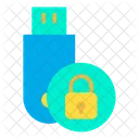 Data Security Lock Secure Pendrive Icon