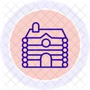 Log Cabin Wood Icon