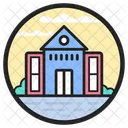 Log House Building Log Cabin Icon