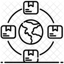 Logistic Network Global Network Shipment Network アイコン