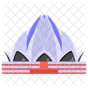 Indian Landmark Lotus Temple Indian Temple Icon