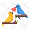 Love Birds Bird Romance Bird Pair Icon