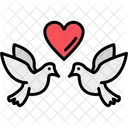 Love Birds Birds Heart Icon