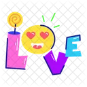 Love Emoji Love Typography Love Word アイコン