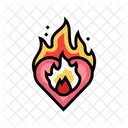 Heart Fire Love Icon