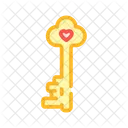 Key Heart Color Icône