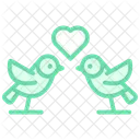 Lovebirds Duotone Line Icon Icon