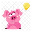 Pigs Stickers Cute Swine Cute Hog Icon