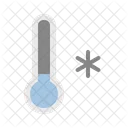 Cold Snowflake Thermometer Icon