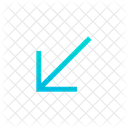 Arrow Left Lower Icon