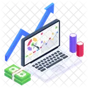 Grafico De Crescimento Crescimento De Vendas Grafico De Aumento Ícone