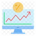 Lucro Aumento Porcentagem Ícone