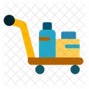 Luggage Cart Transportation Vacations Icon