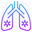 Lung Virus Coronavirus Breath Organ Covid Anatomy Icon