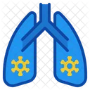 Lung Virus Coronavirus Breath Organ Covid Anatomy Icon