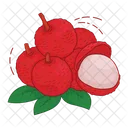 Lychee Fruit Fresh Icon