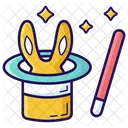 Magic Magician Hat Bunny Hat Icon