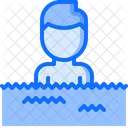 Male Swimmer  Icon