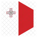 Malta Pais Bandera Icono