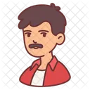 Man Mustache People Icon