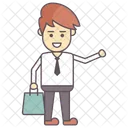 Man Carrying Bag  Icon