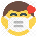 Man Love Emoji With Face Mask Emoji アイコン