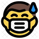 Man Sweat Emoji With Face Mask Emoji アイコン