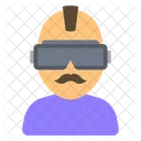 People Avatar With VR Gadget Icon