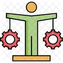 Man with cogwheel  Symbol