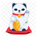 Maneki Neko Beckoning Cat Waving Cat 아이콘