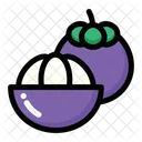 Half Mangosteen Fruit Icon